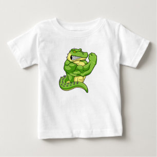 Camiseta Crocodilo como Criador de Porcos e Músculos Grand