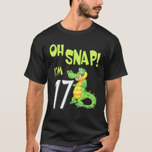 Camiseta Crocodilo Dançando Feliz Meu Aniversário Oh Snap