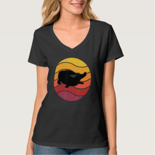 Camiseta Crocodilo de Alligador Cónico Retro Lover Sunset R