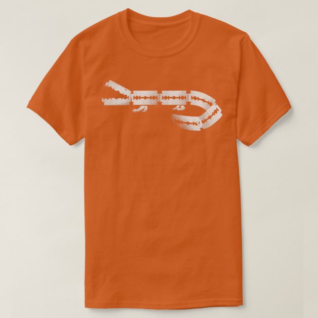 Camiseta crocodilo de barbear (Frente do Design)