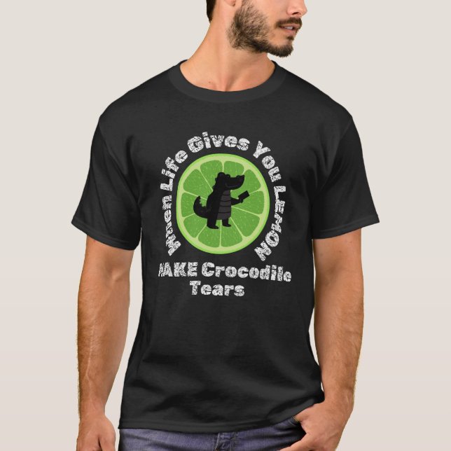 Camiseta crocodilo de jacarés-animais, réptil engraçado (Frente)
