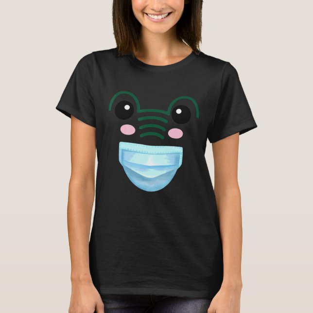 Camiseta Crocodilo de Máscara com Alligador de Cuta Vestind (Frente)