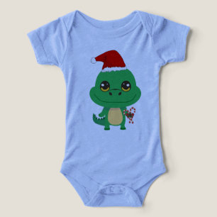 Camiseta Crocodilo de Natal bonito