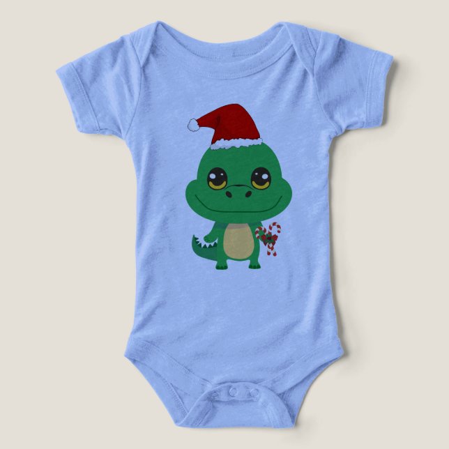 Camiseta Crocodilo de Natal bonito (Design frontal)