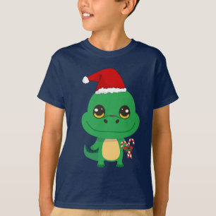 Camiseta Crocodilo de Natal bonito