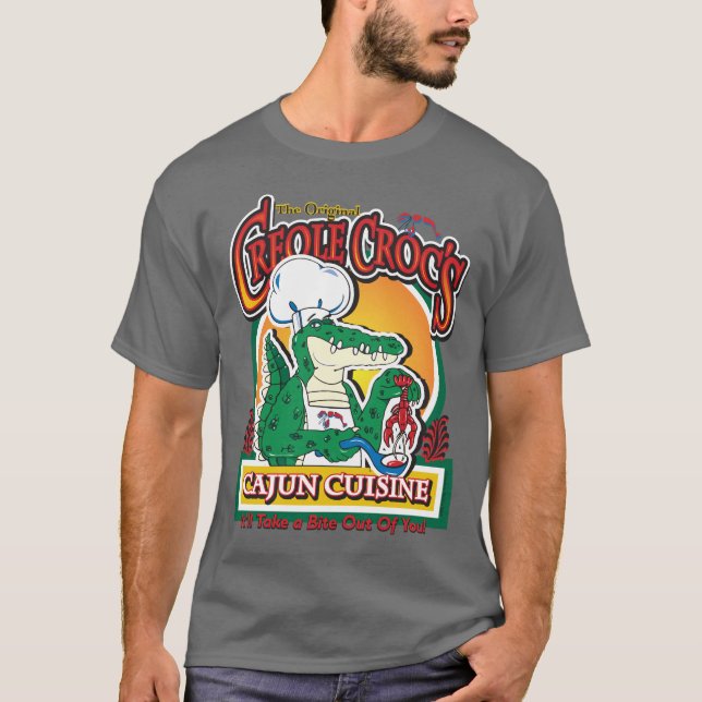 Camiseta Crocodilo de Nova Orleans Cajun (Frente)