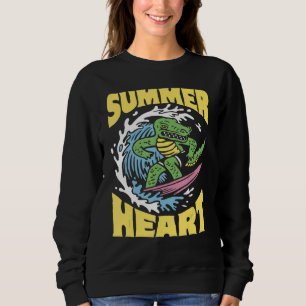 Camiseta Crocodilo de Verão de Alligador de Surfe