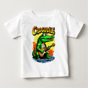 Camiseta Crocodilo Divertido T-Shirt: Gráfico de Violão