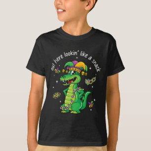 Camiseta Crocodilo do Mardi Gras Aqui Parecendo Um Lanche