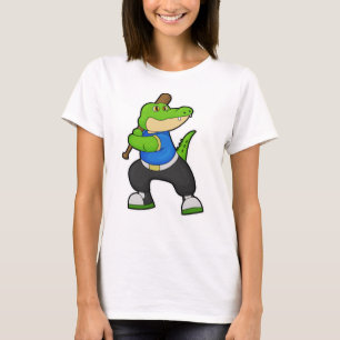 Camiseta Crocodilo em Baseball com Baco de Beisebol