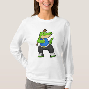 Camiseta Crocodilo em Baseball com Baco de Beisebol