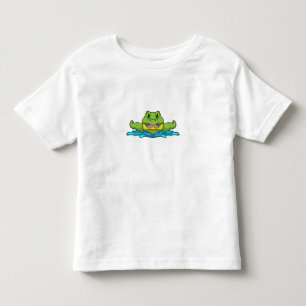 Camiseta Crocodilo em Nadação na Água
