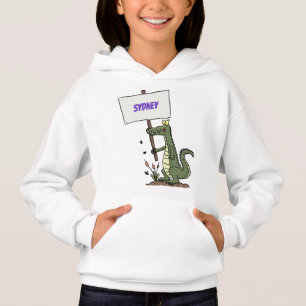 Camiseta Crocodilo engraçado, alinhador com cartoon