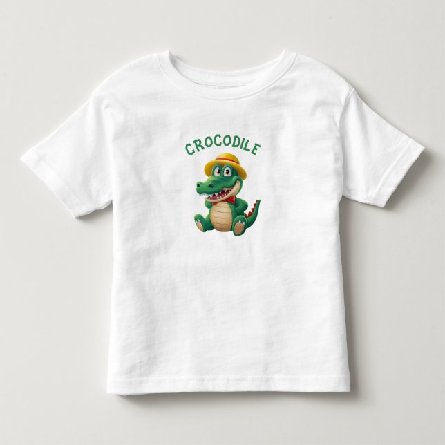 Camiseta Crocodilo engraçado bonito (Frente)
