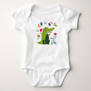 Camiseta Crocodilo engraçado com os Bodysuits feitos sob