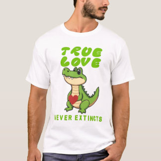 Camiseta Crocodilo Fofo Amor Verdadeiro Nunca se E