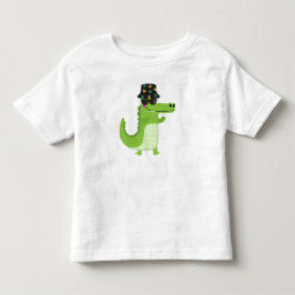 Camiseta Crocodilo Legal com Óculos de Sol e Boné de Balde 