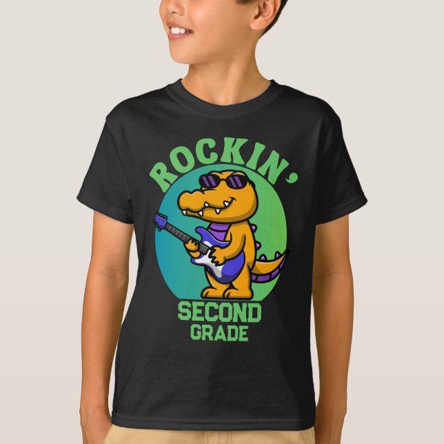 Camiseta Crocodilo Musical De Volta À Escola De Grau Person (Frente)