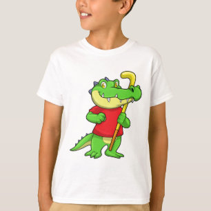 Camiseta Crocodilo no hóquei em campo com Stick