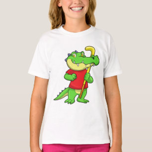 Camiseta Crocodilo no hóquei em campo com Stick