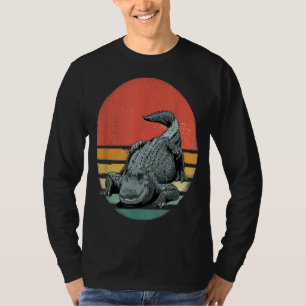 Camiseta Crocodilo Retro da Vintagem do Alligador Present