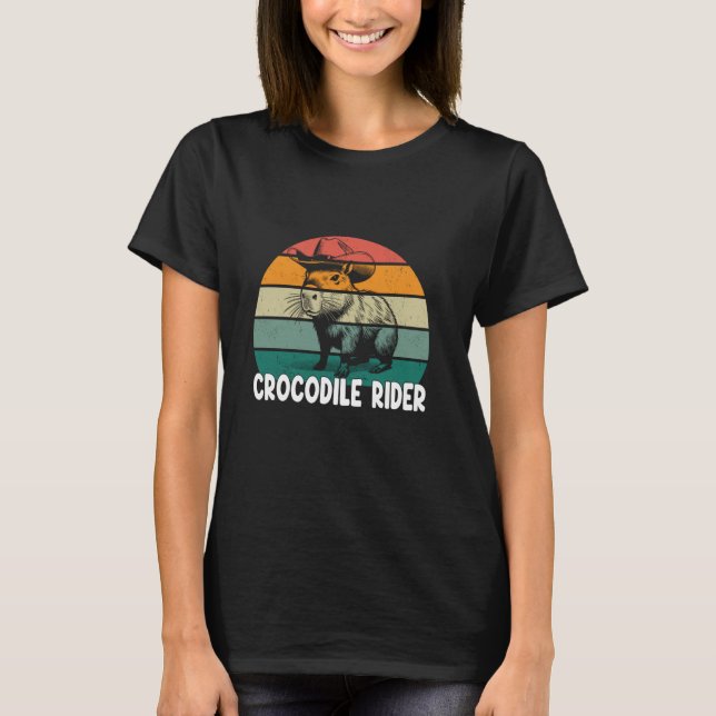 Camiseta Crocodilo Rider Funny Capybara (Frente)