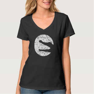 Camiseta Crocodilo Silhouette Love Zoo Vintage Animal Allig