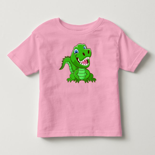 Camiseta Crocodilo Sorridente Cartoon-64836 (Frente)