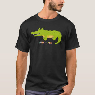 Camiseta Crocodilo Surfista Amante de Animais Engraçados Cr