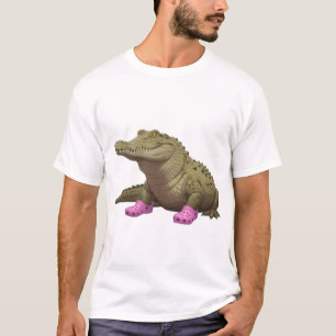 Camiseta Crocodilo usando sapatos de crocodilo