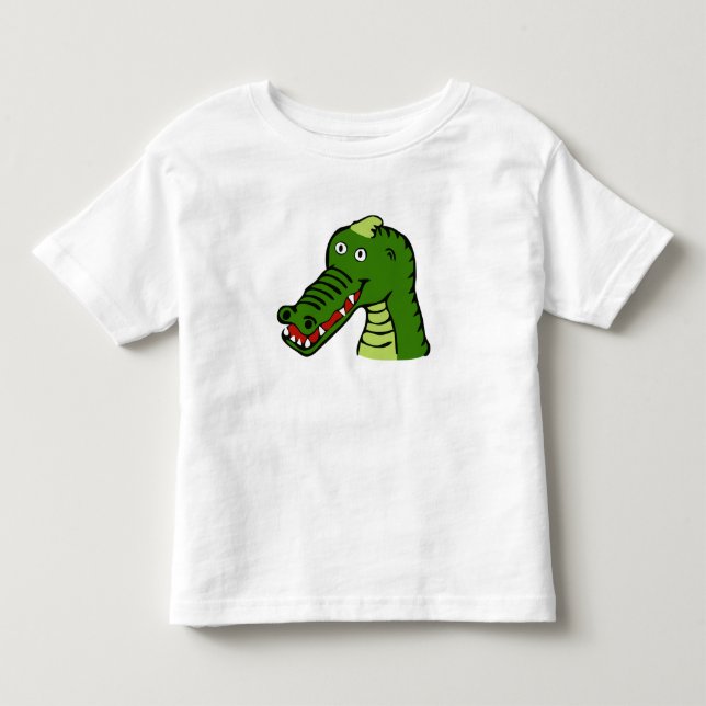 Camiseta Crocodilo verde - camisola da criança (Frente)