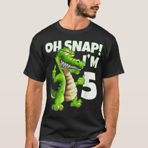 Camiseta Crocodilo Water Creature Aniversário Outfit Para 5