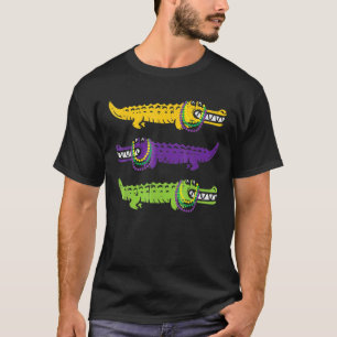 Camiseta Crocodilos de jacaré Luisiana Mardi Gras Men