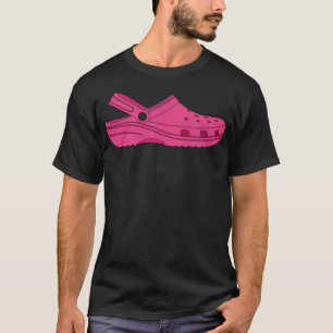 Camiseta Crocs Clog Neon Magenta - Calçado Rosa Quente Cl