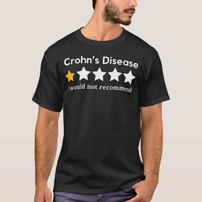 Camiseta Crohn's Disease: 1 Star, Not Recommended (Frente)