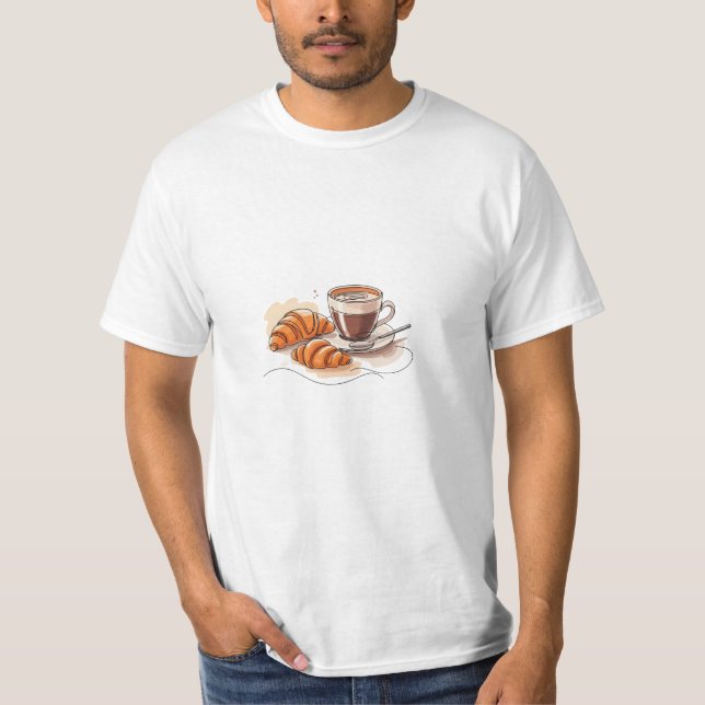 Camiseta croissant café (Frente)