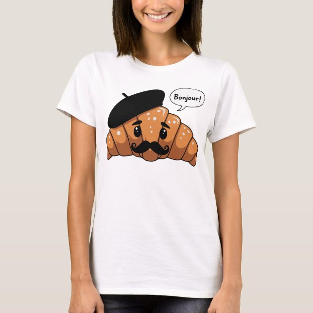 Camiseta Croissant francês (Frente)