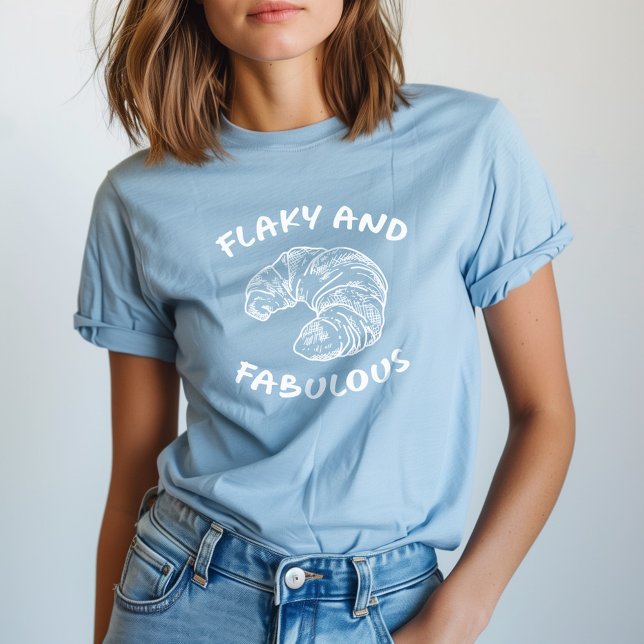 Camiseta Croissant Francês Flaky e Fabuloso (Criador carregado)
