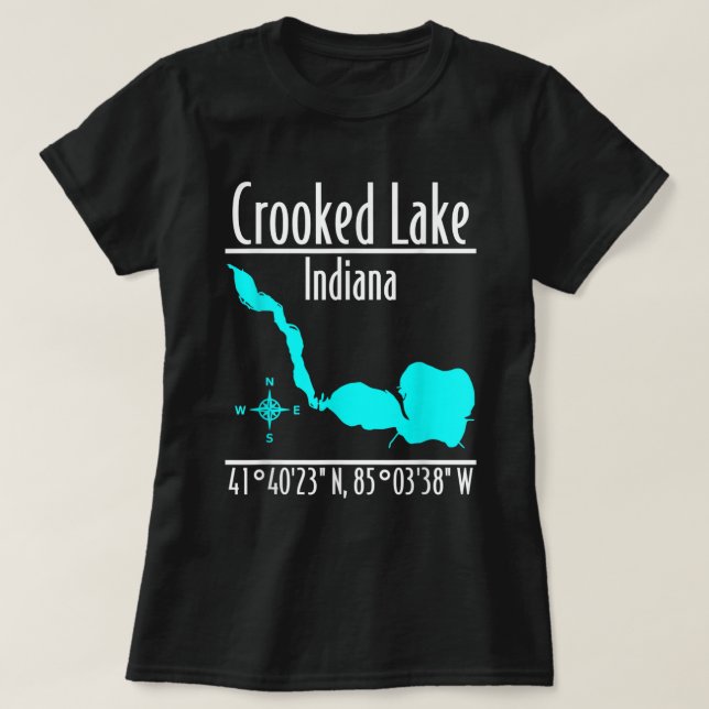 Camiseta Croked Lake - Indiana (Frente do Design)
