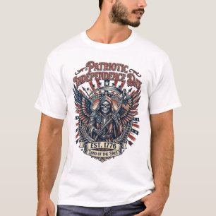 Camiseta Cromado Patriótico Ceifador Patriota Escuro Esquel