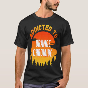 Camiseta Cromídeo Laranja de Pesca Viciado em Cromo Laranja