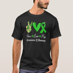 Camiseta Cromossomo 12 Sensibilização Paz Amor Esperança Bo