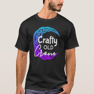 Camiseta Crone Velho, Bruxa, Wiccan, Desig. Coroa Pagan