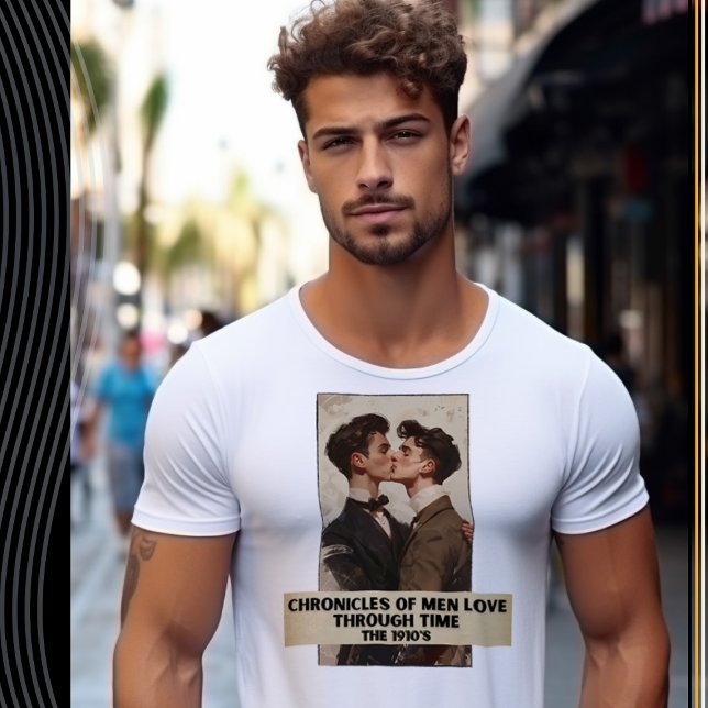 Camiseta Crônicas dos homens amam pelo tempo, a década de 1 (Criador carregado)