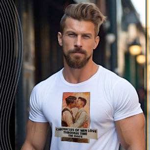 Camiseta Crônicas dos homens amam pelo tempo, a década de 1