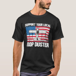 Camiseta Crop Duster American Flag Suporta Sua Culpa Local