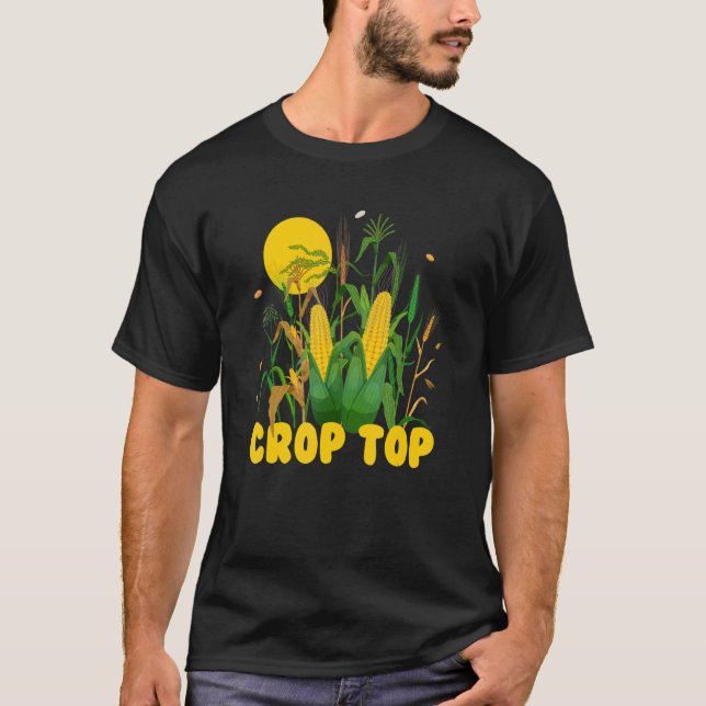 Camiseta Crop Top, Corn, Farm Life, Midwest Farmer ,Sarcasm (Frente)