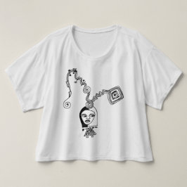 Camiseta Cropped Boxy Doodle Mod Music
