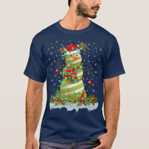 Camiseta Croquet Ball Snowman Xmas Luz Croquet Chr