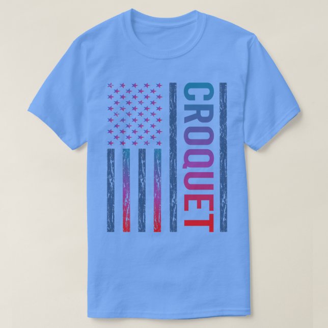 Camiseta Croquet de Sinalizador de Gradação (Frente do Design)